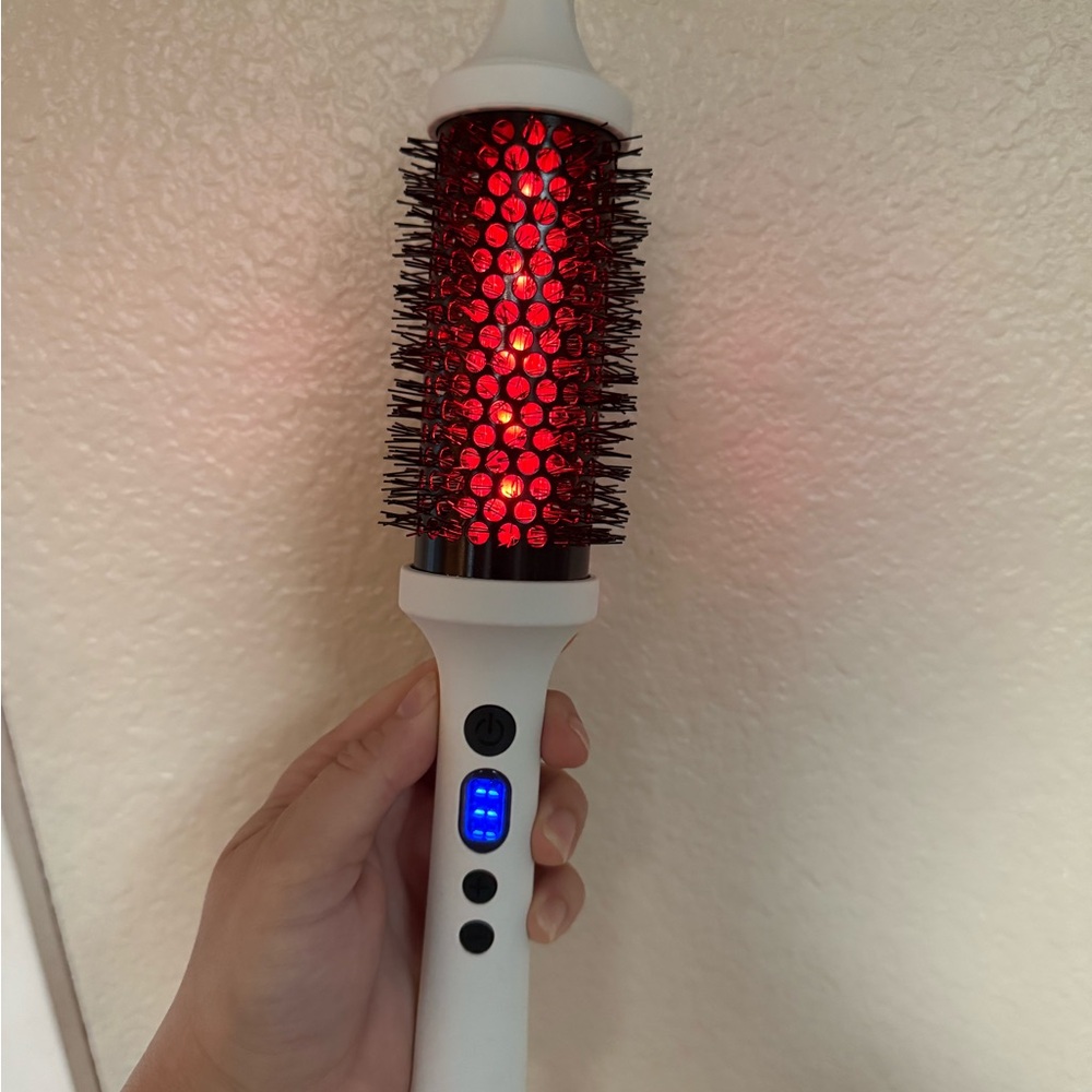 Red LED Hair Styling Brush